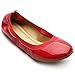Ollio Women's Ballet Shoe Comfort Cute Enamel Flat