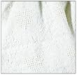 White Honeycomb Heart Mini Afghan Throw Blanket 36" x 48"