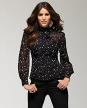 Printed Chiffon Necktie Top