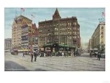 412OeJ9iQlL. SL160  View of Pergola in Pioneer Square   Seattle, WA Stretched Canvas Poster Print, 12x16