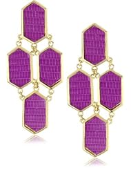 KARA by Kara Ross "Classic" 4 Piece Hexagon Earrings , Azalea Lizard
