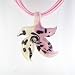 Starshaped Murano Glass Pendant - Stardust Purple/White