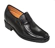 CALDEN - K78562 - 3.8 Inches Taller - Super Light - Height Increasing Elevator Shoes (Black Extra Heightening Slip On Shoes)