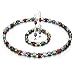 Sterling Silver 7-8mm Baroque Multi Color Grey, Black, Pistachio, and Chocolate Freshwater Cultured Pearl Set AA Quality