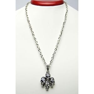 【クリックで詳細表示】mne0005 ダークな雰囲気の4体スカルペンダント