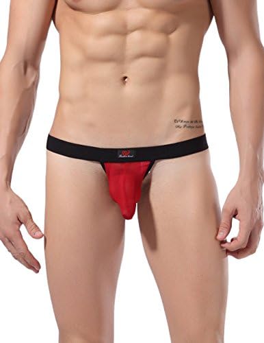 Senfloco Men's Sexy Sheer Mesh G-String Underwear