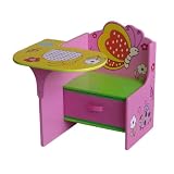 4Gr8 Kidz Pink Series Kids Wooden Chair Desk with Storage by 