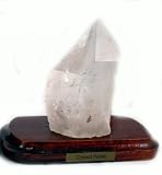 Quartz Crystal Point on Wooden Base - gift boxed!