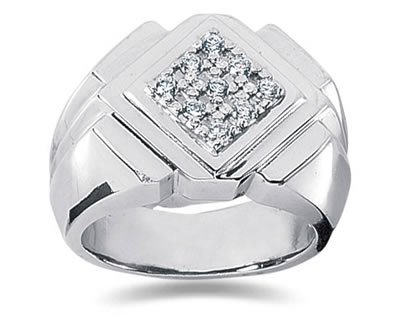 0.27 ctw Men's Diamond Ring in Platinum
