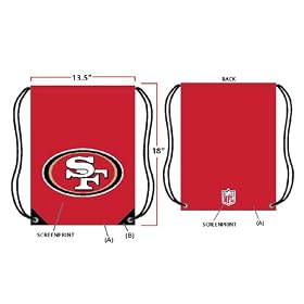 NFL Drawstring Backpack - San Francisco 49ers Draw String Cinch Sack