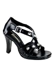 3 3/4 Heel Strappy Skull Studded Mini P/F Sandal