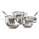 All-Clad d5 Brushed Stainless Steel Cookware Set - 10 piece