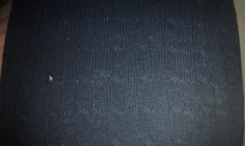 Lauren Ralph Lauren Lauren Suite Cable Knit Throw Blanket - Navy Wool