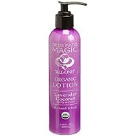 Dr. Bronner's and All-One Organic Lotion for Hands and Body, Lavender Coconut, 8-Ounce Pump Bottles (Pack of 2)