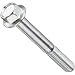Metric Class 10.9 Zinc Plated Steel Flange Screw, Hex Drive, M6 - 1.0, 30 mm Length, Partially Threaded (Pack of 50)