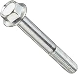 Metric Class 10.9 Zinc Plated Steel Flange Screw, Hex Drive, M8 - 1.25, 50 mm Length, Partially Thr