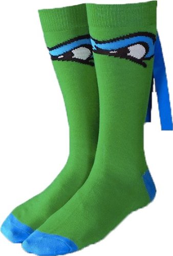 Teenage Mutant Ninja Turtles LEONARDO Blue MASKED CREW SOCKS