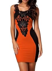 Lace Cocktail Floral Print Polyamide/Spandex Bodycon Dress/Party Dress 