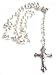 Caripe Rosenkranz Kreuz Kette Halskette weiss - KL