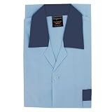Men's Nightshirts - Button Through - Sky Blue