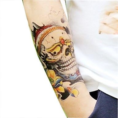 OOFAYZBL Cool Skulls Tattoo Stickers Christmas / New Year Flower Series Paper 1pcs 22*16*0.1cm