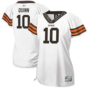 Reebok Cleveland Browns Brady Quinn Women's Field Flirt Fashion Jersey Large