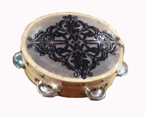 8 Inch Tambourine with Design