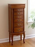 6-Drawer Jewelry Armoire - Oak