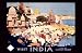 Visit India by Rail Art Giclee Poster Print by Fred Taylor, 36x24