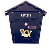 UKayed External Outdoor Waterproof Lockable Steel Letter Post Box Outdoor Living
