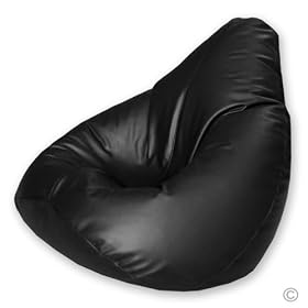 Hi-BagZ� Gaming Beanbag Faux Leather BLACK Bean Bag Chair