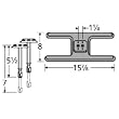 H-Shaped Twin Cast Iron Burner Straight Venturi