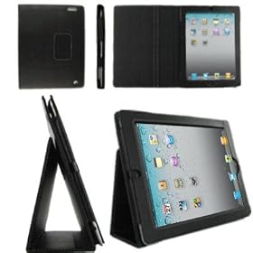 Kolay� Black iPad 2 Leather Case & Screen Protector Kit for New Apple iPad 2 (2nd Generation)