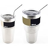 4 Bend Stainless Steel Straws fits 30 oz & 20 oz Yeti Tumbler Rambler Cups - CocoStraw Brand Drinking Straw