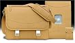 13" MacCase Premium Leather MacBook Shoulder Bag/ Sleeve /iPod Set - Tan
