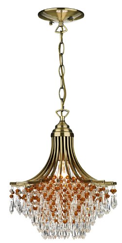 DASUR0175 – SURI Antique Brass & Crystal Chandelier