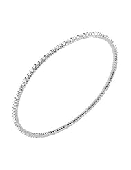 1.92 ct. tw Round Diamond Bangle Bracelet in Prong Setting - G-H SI2 - 14 Kt. White Gold