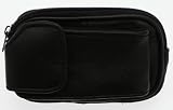 Genuine Soft Black Leather Mobile Phone Holder Wallet
