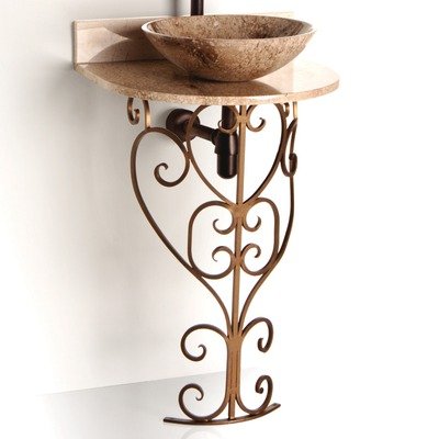 Monterrey Iron Pedestal Vanity Black Iron