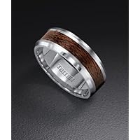 Triton Tungsten Carbide TC850 Wedding Ring with Genuine Wood Inlay 11-2799C