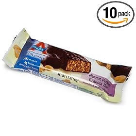 Atkins Advantage Bars, Peanut Fudge Granola, 1.7-Ounce Bars (Pack of 10)
