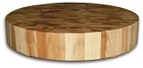 Weber Style 2014 Round End-Grain Chopping Block with Wood Feet by Snow River Wood