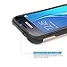 Galaxy J7 (2015) Case, Galaxy J700 Case, With TJS Tempered Glass Screen Protector, Slim Rugged Duo Hybrid Shockproof Armor Drop Protection Case For Samsung Galaxy J7/J700 (Rose Gold)