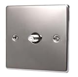 BLACK NICKEL SATELLITE TELEVISION SOCKET C469BNB