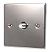 : BLACK NICKEL SATELLITE TELEVISION SOCKET C469BNB