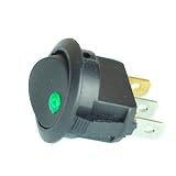 10X 12v Green LED CAR Truck Round Rocker Toggle Switch SPST 