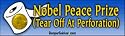 Nobel Prize Tear Off At Perforation - Anti Obama Stickers (Small 5 x 1.4 in.)