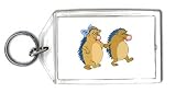Keychain with body, individuals, individual, couple, humans, person, human, persons, romance, people, animal, porcupine, love