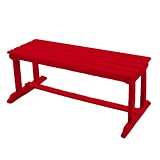 Backless Bench - Fire Engine Red