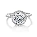 Bling Jewelry Vintage Style 925 Sterling Silver Round CZ Engagement Ring